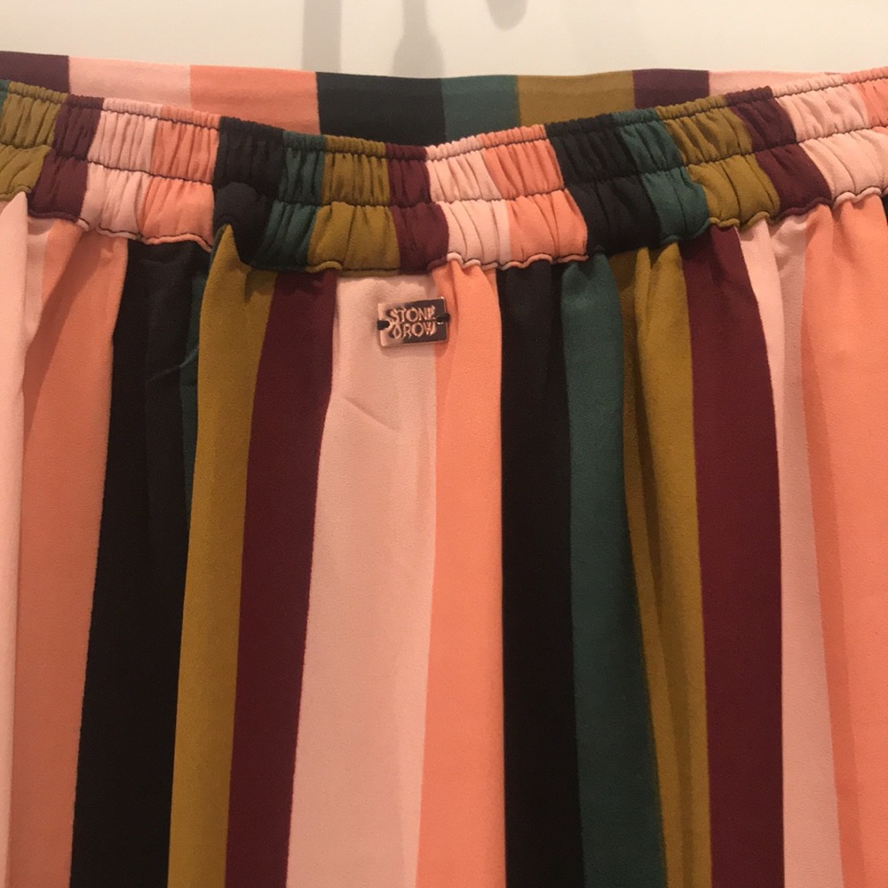 Multicolour Striped Midi Skirt - Picture 4 of 7